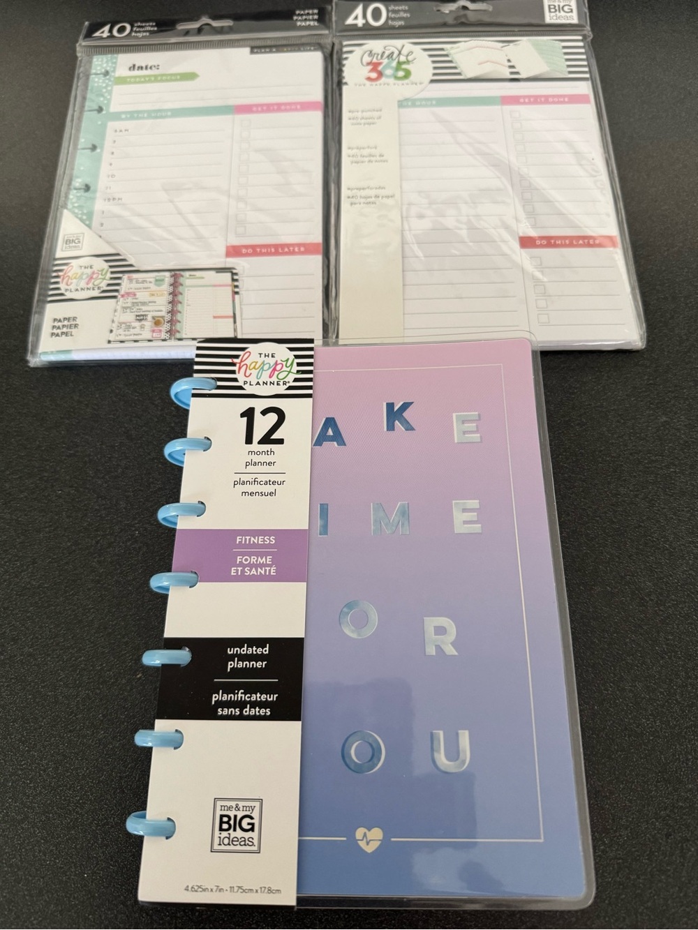 The Happy Planner Mini 12-Month Undated Fitness Planner and Daily Pages